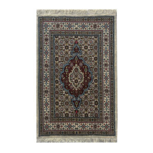 Tapete Persa Mood Bege com Vermelho 91x60cm Tradição e Elegância em Cada Fio