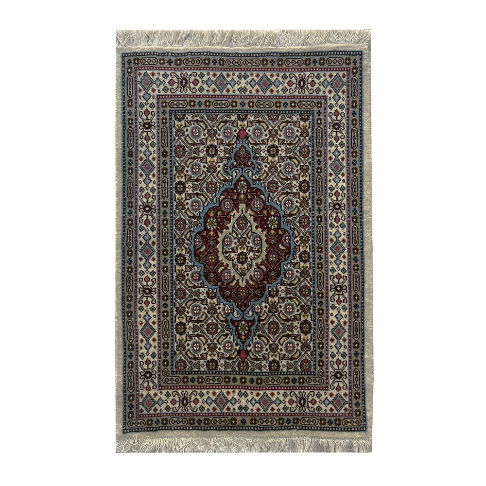 Tapete Persa Mood Bege e Vermelho 91x60cm Elegância