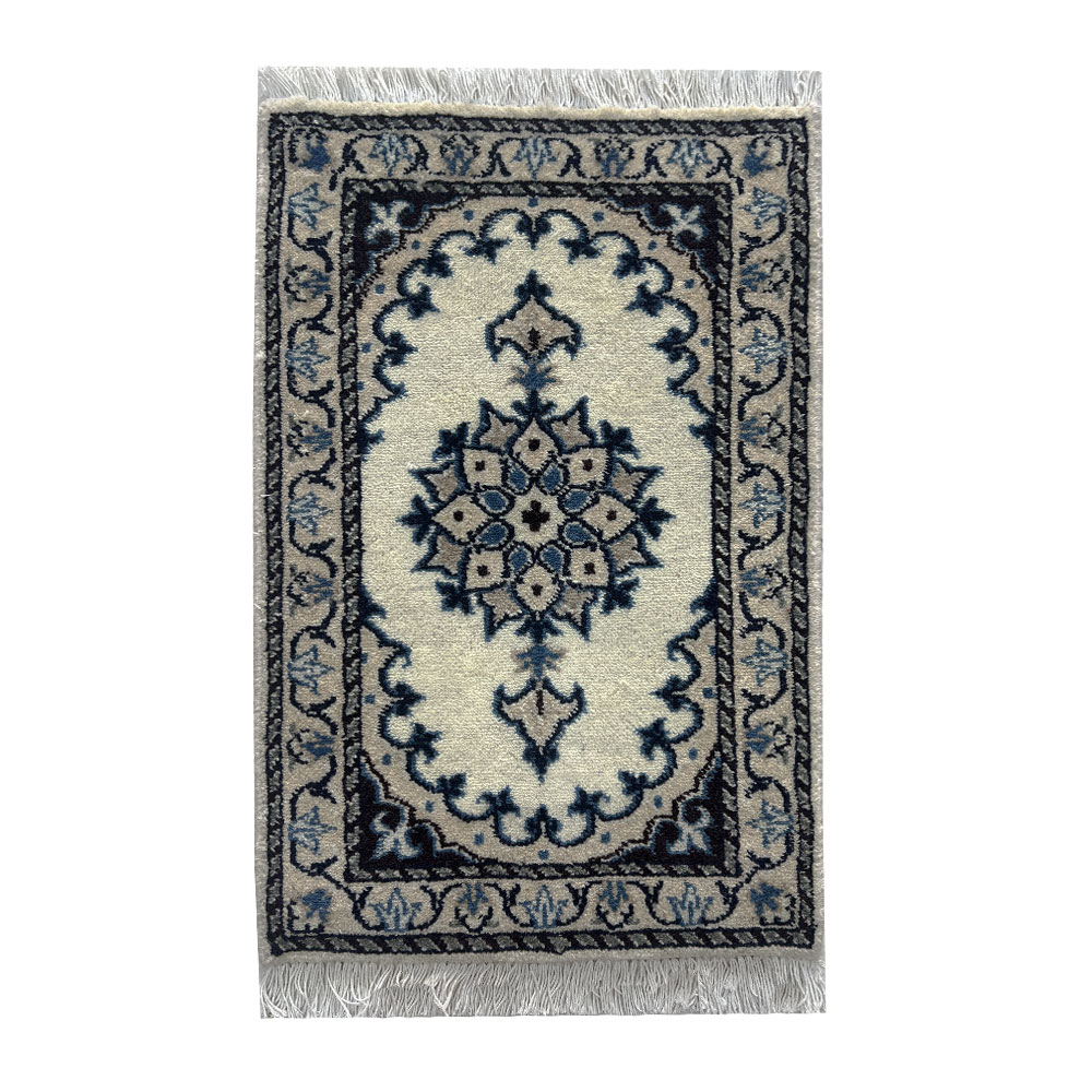 Tapete Persa Nain Bege Decorativo para Sala e Hall 63x41cm
