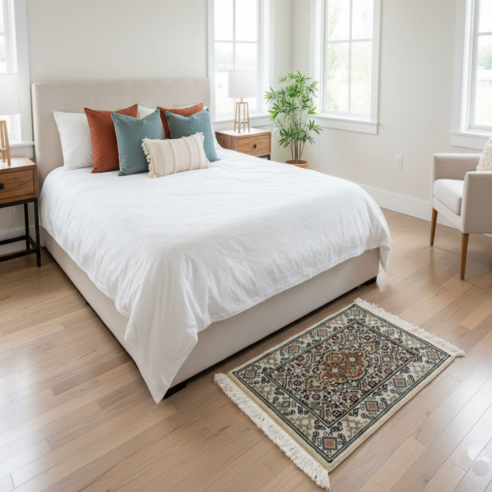 Tapete Persa Mood Bege com Marrom 60x40cm Tradição e Elegância em Cada Fio - Image 2
