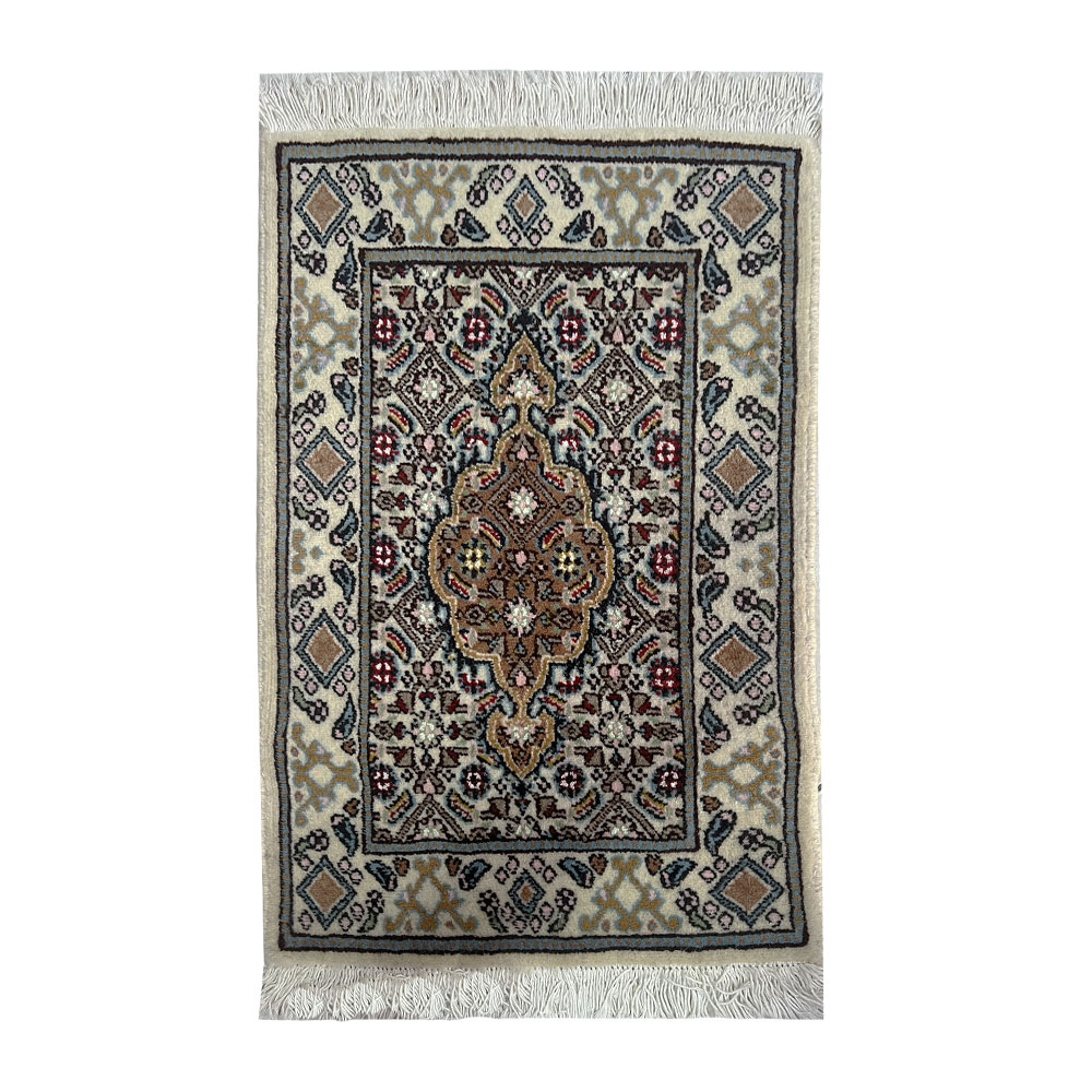 Tapete Persa Mood Bege com Marrom 60x40cm Tradição e Elegância em Cada Fio