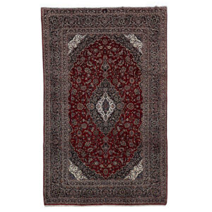 Tapete Persa Kashan Vermelho 4,00x3,02 m
