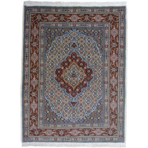 Tapete Persa Mood Azul e Vermelho 1,45x1,12cm Conforto