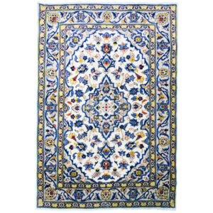 Tapete Persa Kashan Bege 1,50x1,00  Estilo para Seu Lar