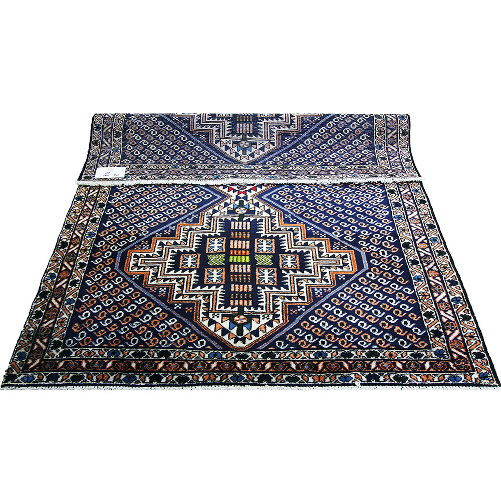 Tapete Persa Sharababak Azul Escuro 1,40x1,00cm Conforto - Image 5