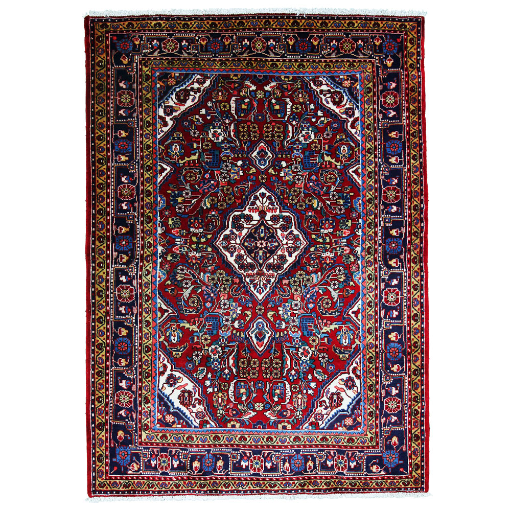 Tapete Persa Jozagan Vermelho Bem-Estar 1,58x1,10cm