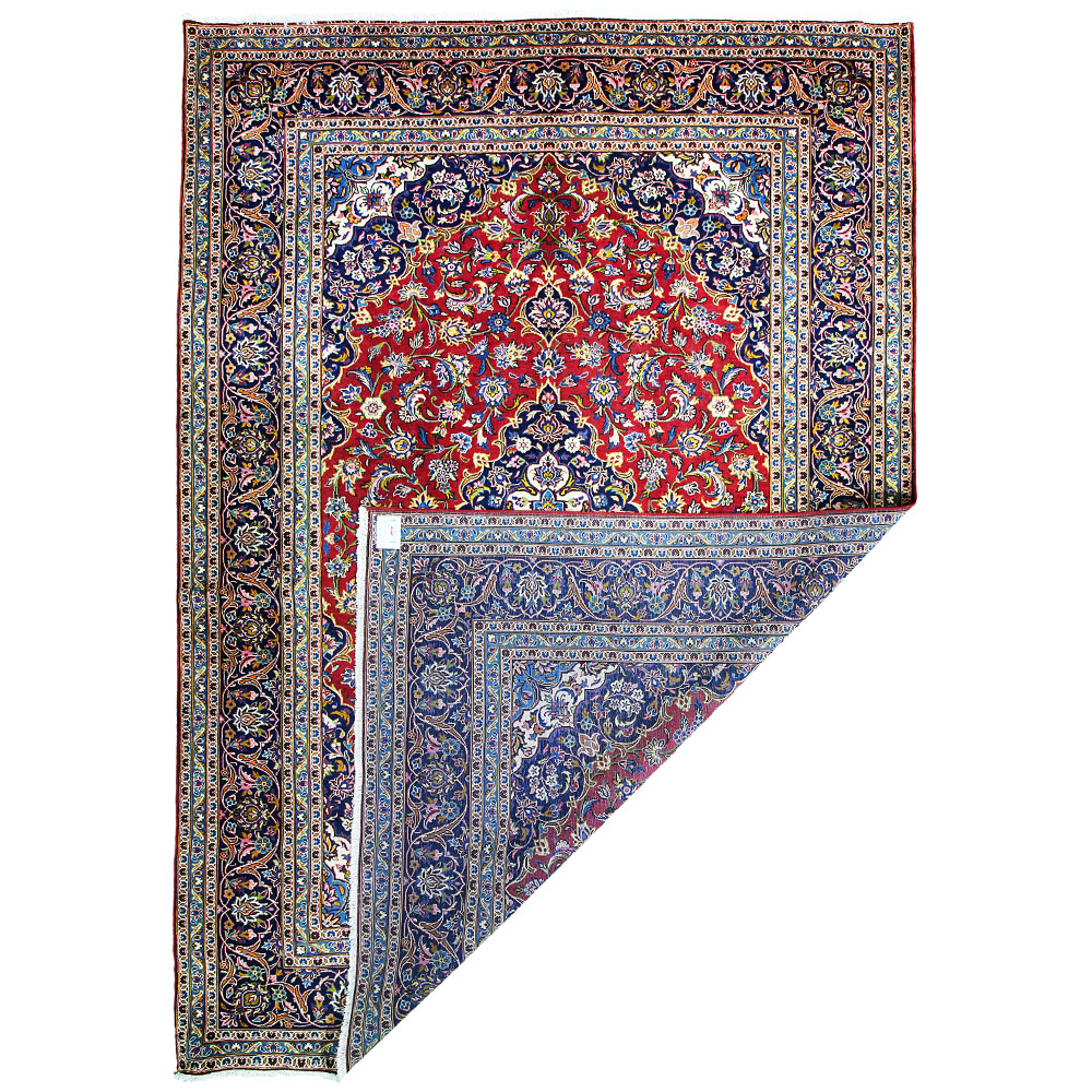 Tapete Persa Kashan Vermelho 3,55x2,50 Decorativo para Sala - Image 3