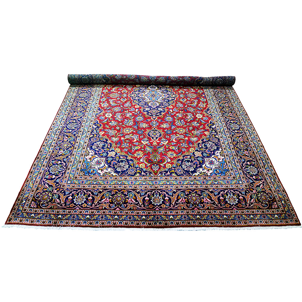 Tapete Persa Kashan Vermelho 3,55x2,50 Decorativo para Sala - Image 5