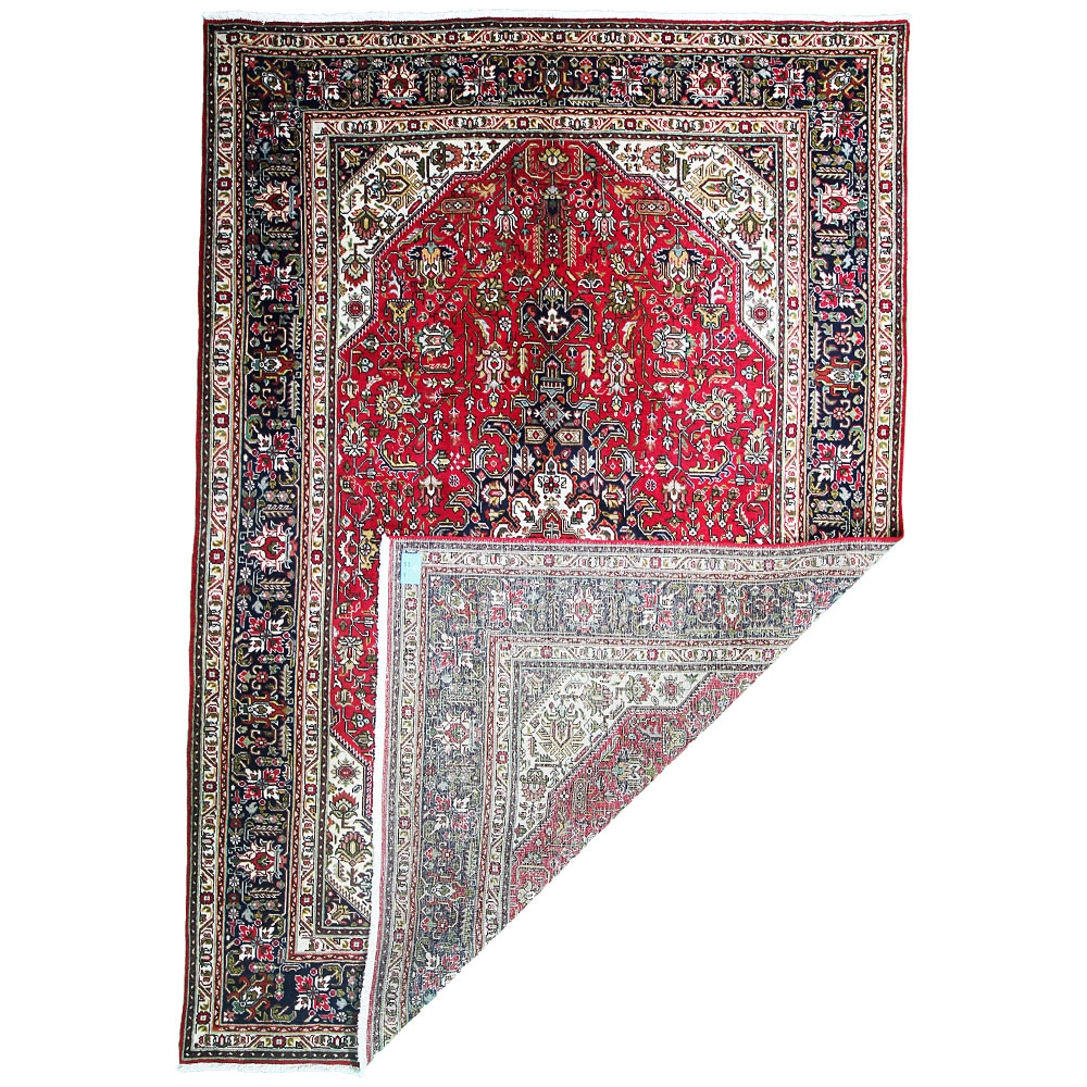 Tapete Persa Tabriz Vermelho 3,00x2,00 Decoração Sofisticada - Image 5